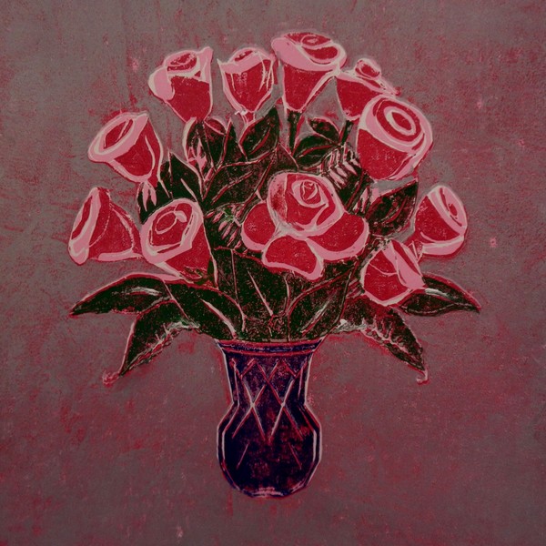 Roses in a Blue Vase